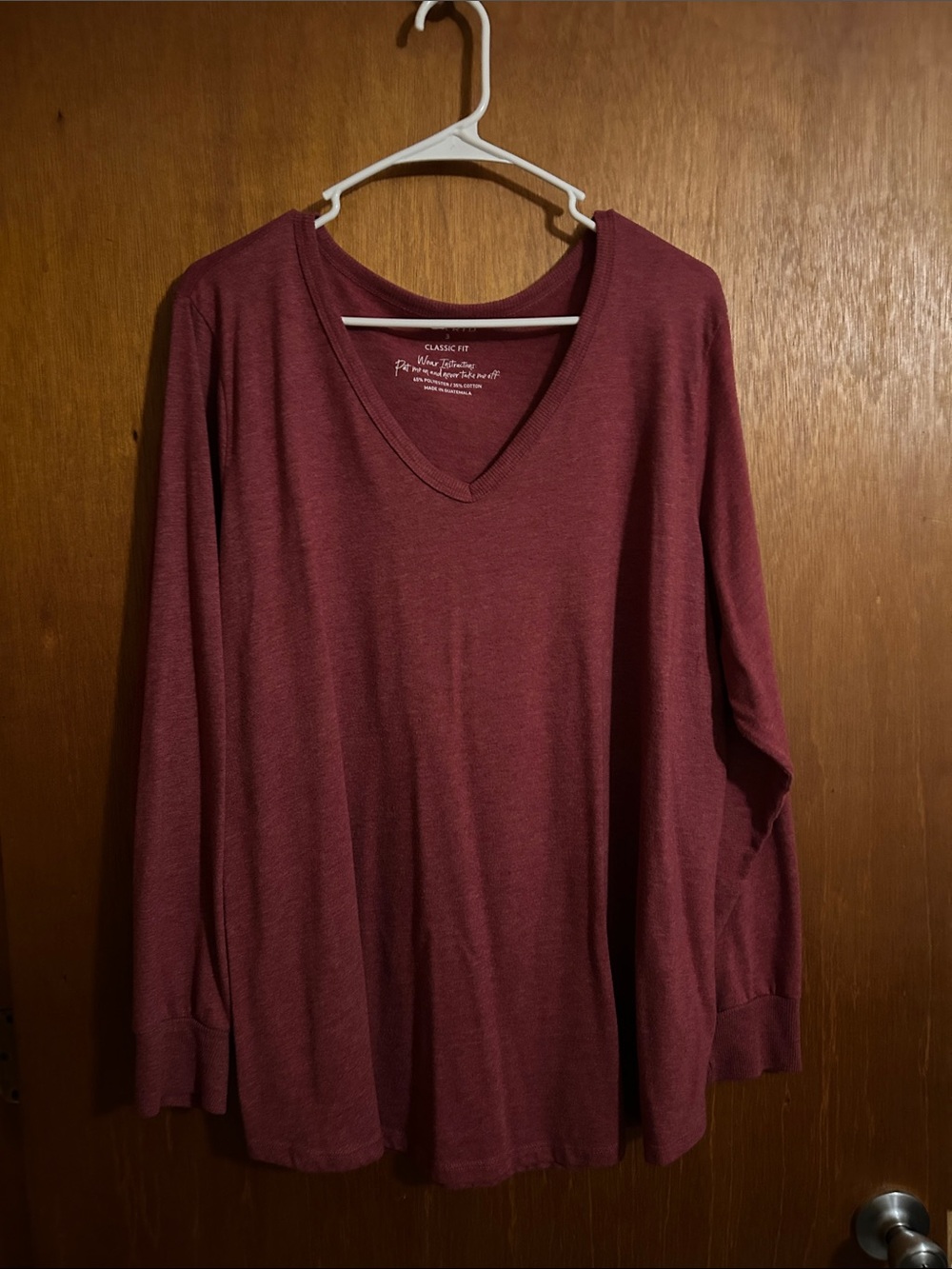 torrid V-Neck Long Sleeve Top - Burgundy Wine